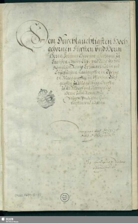 Widmung [handschr.]