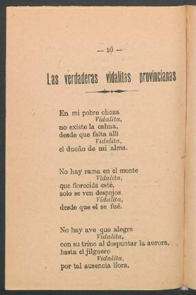 Las verdaderas vidalitas provincianas