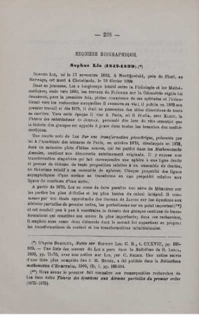 ESQUISSE BIOGRAPHIQUE.