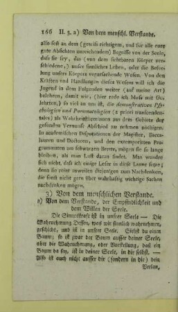 3) Von dem menschlichen Verstande