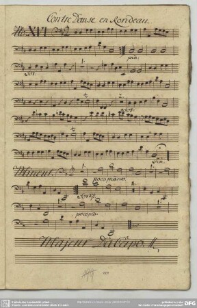 16. Anonymus, Contredanses, D-Dur