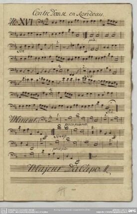 16. Anonymus, Contredanses, D-Dur
