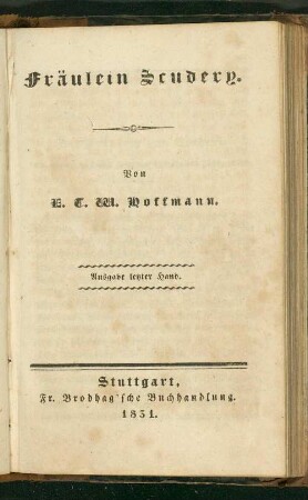 [2. Th.]: Fräulein Scudery