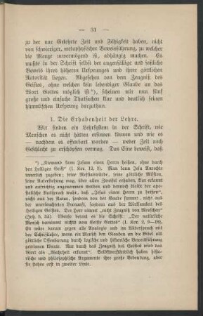 1. Die Erhabenheit der Lehre.
