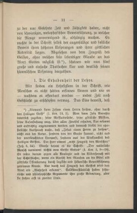 1. Die Erhabenheit der Lehre.