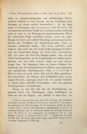 Die Wiederholungen gleicher und ähnlicher Verse in der Ilias