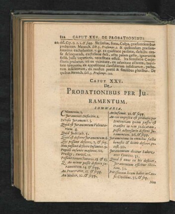 Caput XXV. De Probationibus Per Iuramentum.