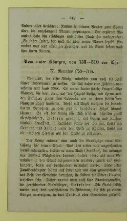 Rom unter Königen, von 753 - 510 vor Chr