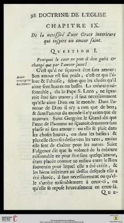 Chapitre IX: De la nécessité d’une Grace interieure qui inspire un amour saint