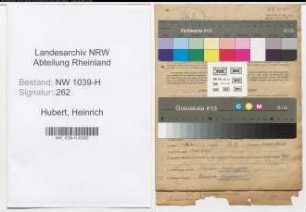 Entnazifizierung Heinrich Hubert , geb. 17.12.1905 (Angestellter)