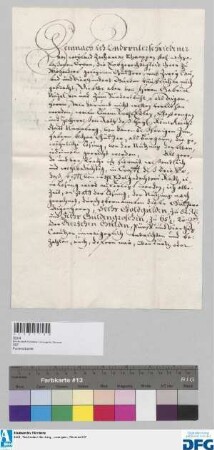 Georg Friedrich von Künsperg verspricht die von den Erben Zacharias Schnapps erkauften Güter zu Mögeldorf bei jedesmaliger Ausschreibung einer Losung durch den Rat zu Nürnberg duch den Eigenherrn dieser Güter, Gabriel Nützel mit 14 Gulden 45 Kreuzer zu versteuern und sie nur an einen Nürnberger Bürger zu verkaufen.