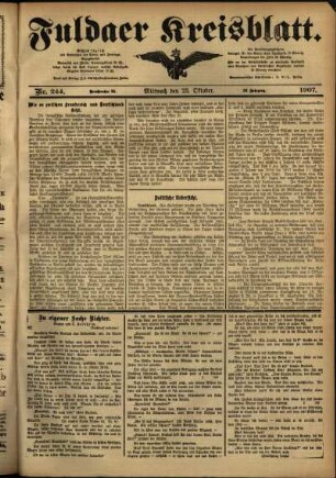 Ausgabe vom Mittwoch, den 23. Oktober 1907.