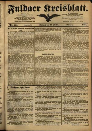 Ausgabe vom Mittwoch, den 23. Oktober 1907.