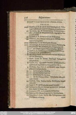 Disputationes Philosophicae.