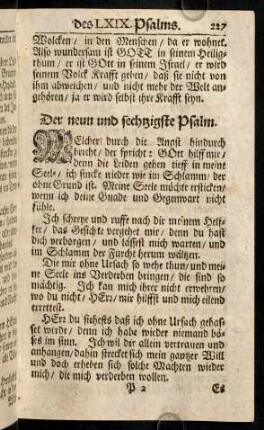 227-237, Der LXIX. - LXXI. Psalm