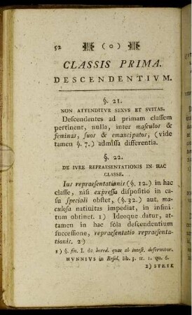 Classis Prima. Descendentium.