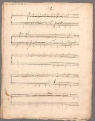 Variations, pf 4hands, op. 96/3, A-Dur, Excerpts - BSB Mus.Schott.Ha 4715-2 : [title on p. 1:] Rondeau pour le Piano á 4 mains // sur un Thême de L. Puget. // op: 96. // Paris chez J. Meissonnier Londres chez Chappell.