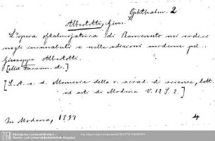 Ophthalmologia; Optica: Ophthalmologia; Optica