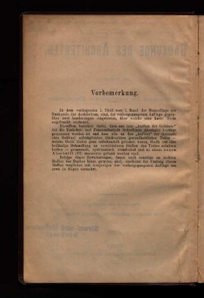 Vorbemerkung.