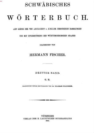 Schwäbisches Wörterbuch, 3. G, H