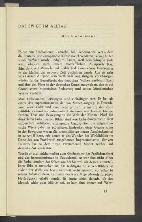 Das Ewige im Alltag