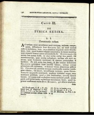 Caput III. De Tunica Retina.