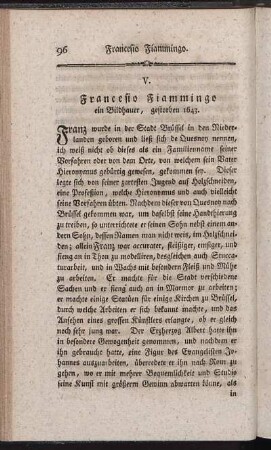 V. Francesio Fiammingo, ein Bildhauer, gestorben 1643.