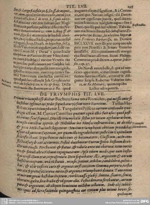 De Triumphis Tit. LVII.