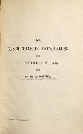 Handbuch der gerichtlichen Medicin, 1