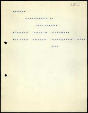 G. Karo an T. Wiegand