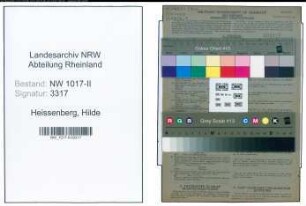 Entnazifizierung Hilde Heissenberg , geb. 25.01.1909 ()