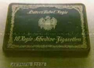 Blechdose für 10 Stück "REGIE-KHEDIVE-ZIGARETTEN" Österr. Tabak-Regie