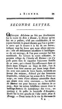 Seconde Lettre.