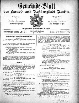 1888,47: No. 47, 18. November 1888
