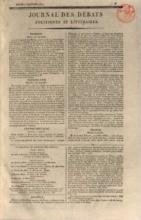 Journal des débats politiques et littéraires. 1819, 1. Semestre = Jan. - Juni