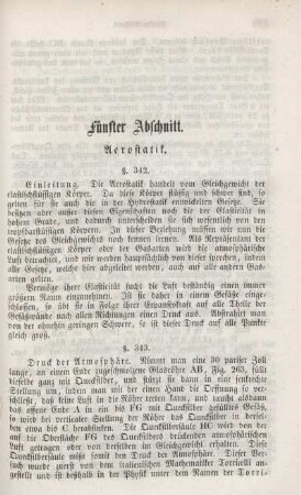 Fünfter Abschnitt. Aerostatik.