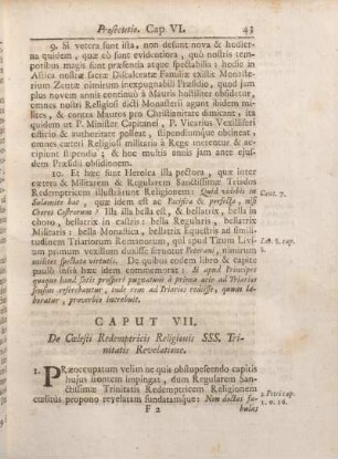 Caput VII. De Coelesti Redemptricis Religionis SSS. Trinitatis Revelatione.