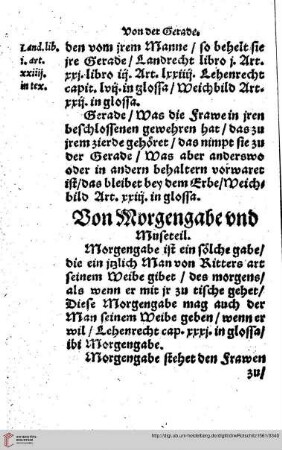 Von Morgengabe.