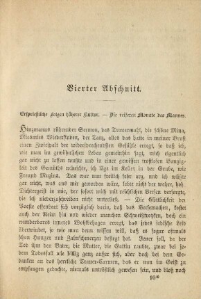 Vierter Abschnitt. Ersprießliche Folgen höherer Kultur. – Die reiferen Monate des Mannes