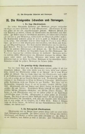 IX. Die Königreiche Schweden und Norwegen