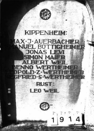 Grabstein 1914 (Index: 100096634) Besonderheit: kulturhistorisch wertvoll / hist.-wiss. Gründe (Ehrenmal); - keine Maßangaben: Grabstein 1914 (Detailaufnahme 4)