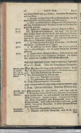 Das IV. Buch. Von der Griechischen Monarchie