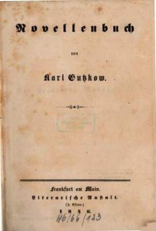 Gesammelte Werke, 11. Novellenbuch