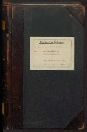Ohligs: Wegebaukommission 1912-1919