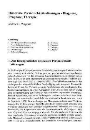 367-380, Dissoziale Persönlichkeitsstörung - Diagnose, Prognose, Therapie