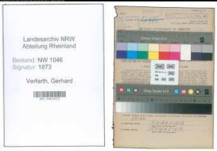 Entnazifizierung Gerhard Verfarth , geb. 23.07.1916 (Landwirt)