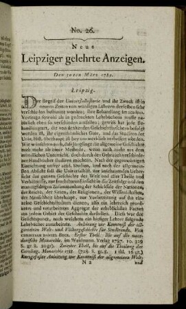 No. 26. Den 30ten März 1789.
