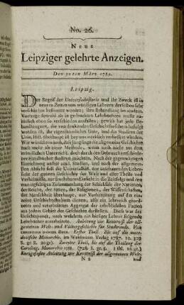 No. 26. Den 30ten März 1789.