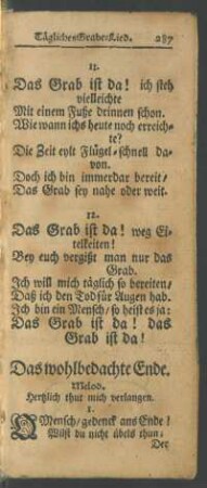 Das wohlbedachte Ende