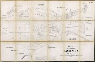 N° VI; Charte von der Dorffeldmark Bandenitz. D.A. Hagenow